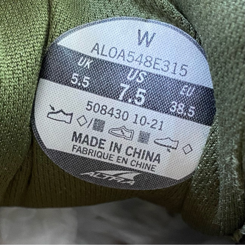 Altra Women's Lone Peak 6 Trail Running Shoe in the Dusty Olive 7.5 Hike Cabin - Picture 8 of 9